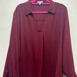 Maurice’s Deep Red Blouse